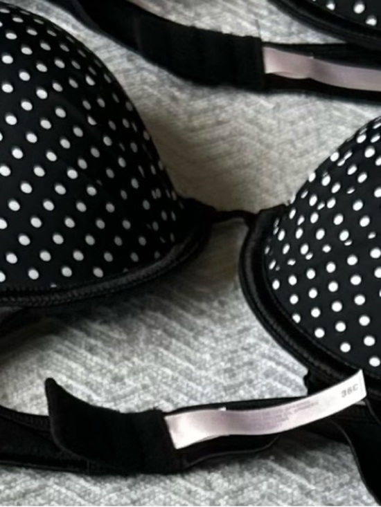 Simple pleasures Other - Polka Dot Underwire Push-Up Bra - Black & White